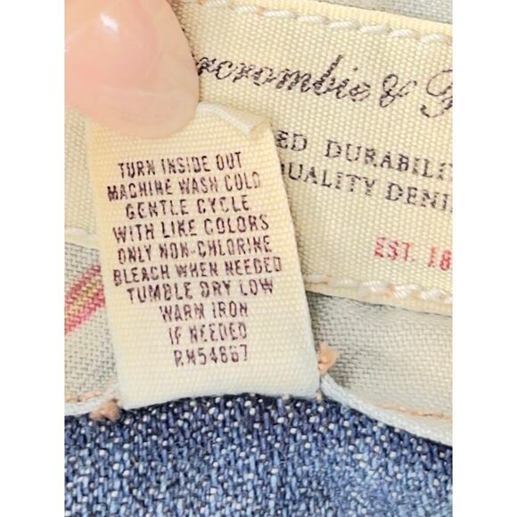 Abercrombie & Fitch Vintage 90s Y2K Distressed Denim Jean Jacket – Size M - Picture 9 of 11